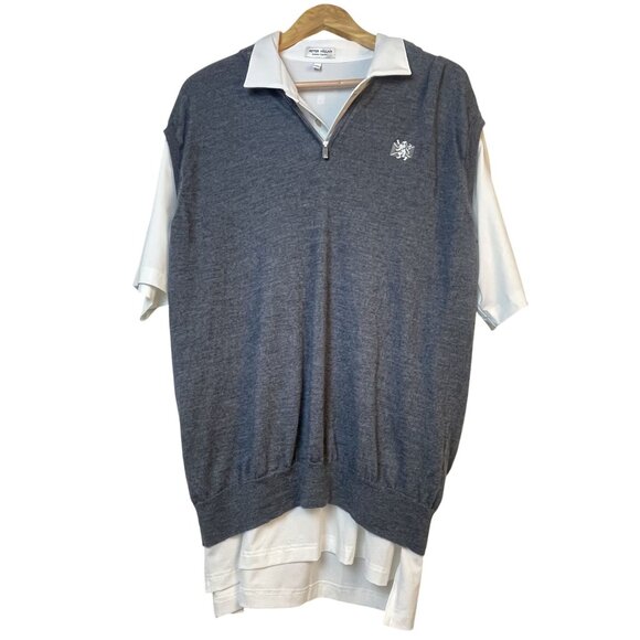 Peter Millar Vest and Polo Mens Summer Comfort and Merino Wool L XL - Picture 1 of 9